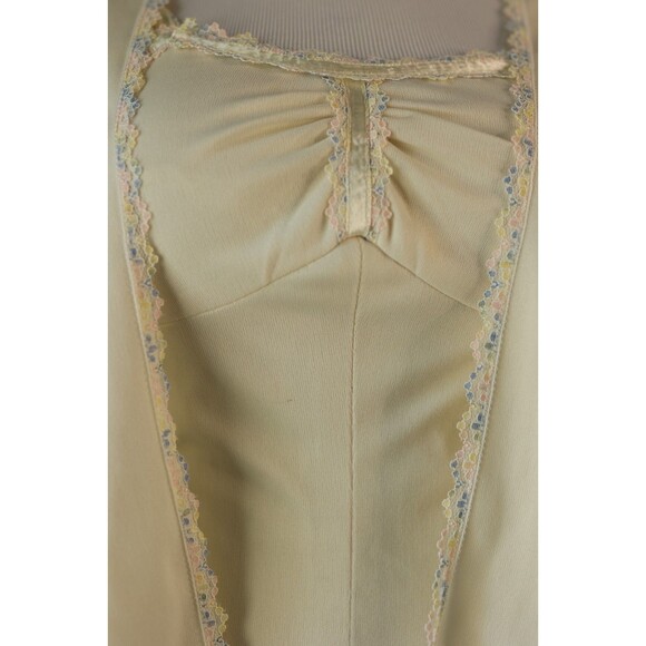 Vintage 70s Empire Waist Cream Maxi Dress Jacket Lace Trim Boho Prairie Bridal - Picture 5 of 16